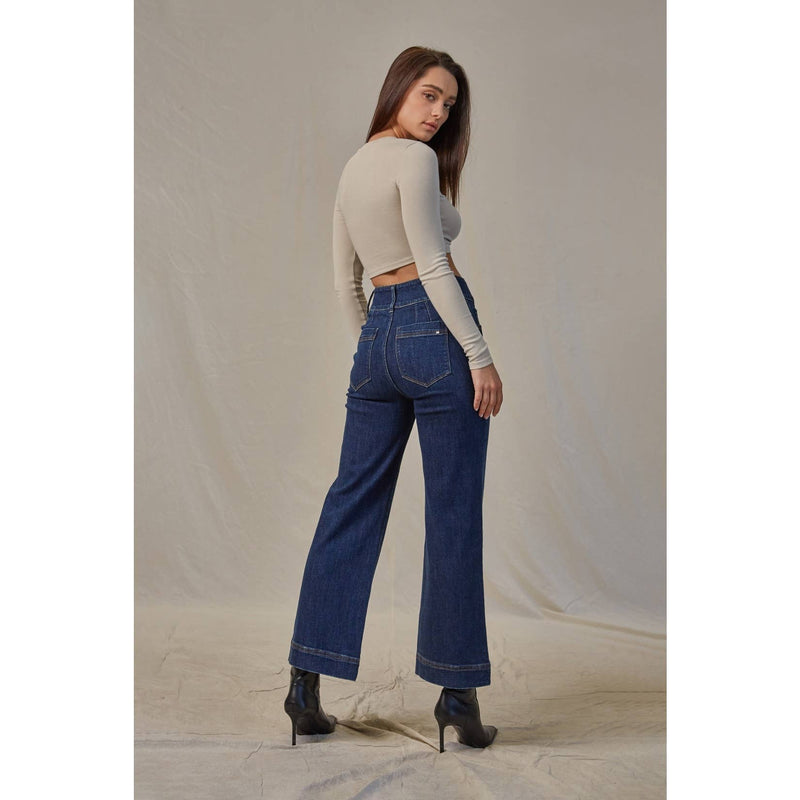 SUPER HIGH RISE WITH WIDE CROP - Mica Denim - Terra Cotta Gorge Co.