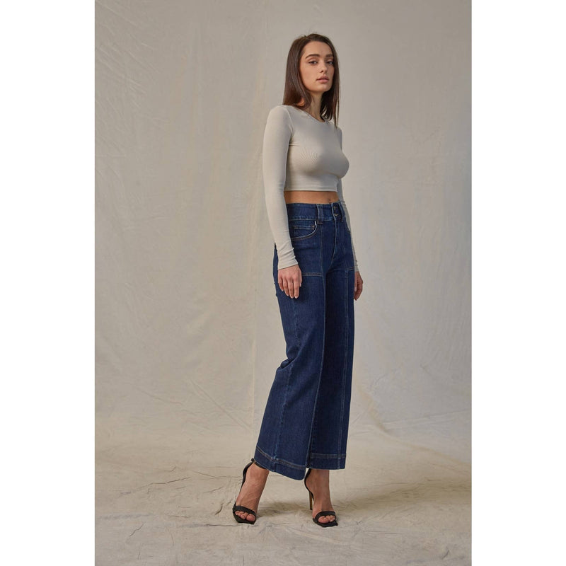 SUPER HIGH RISE WITH WIDE CROP - Mica Denim - Terra Cotta Gorge Co.