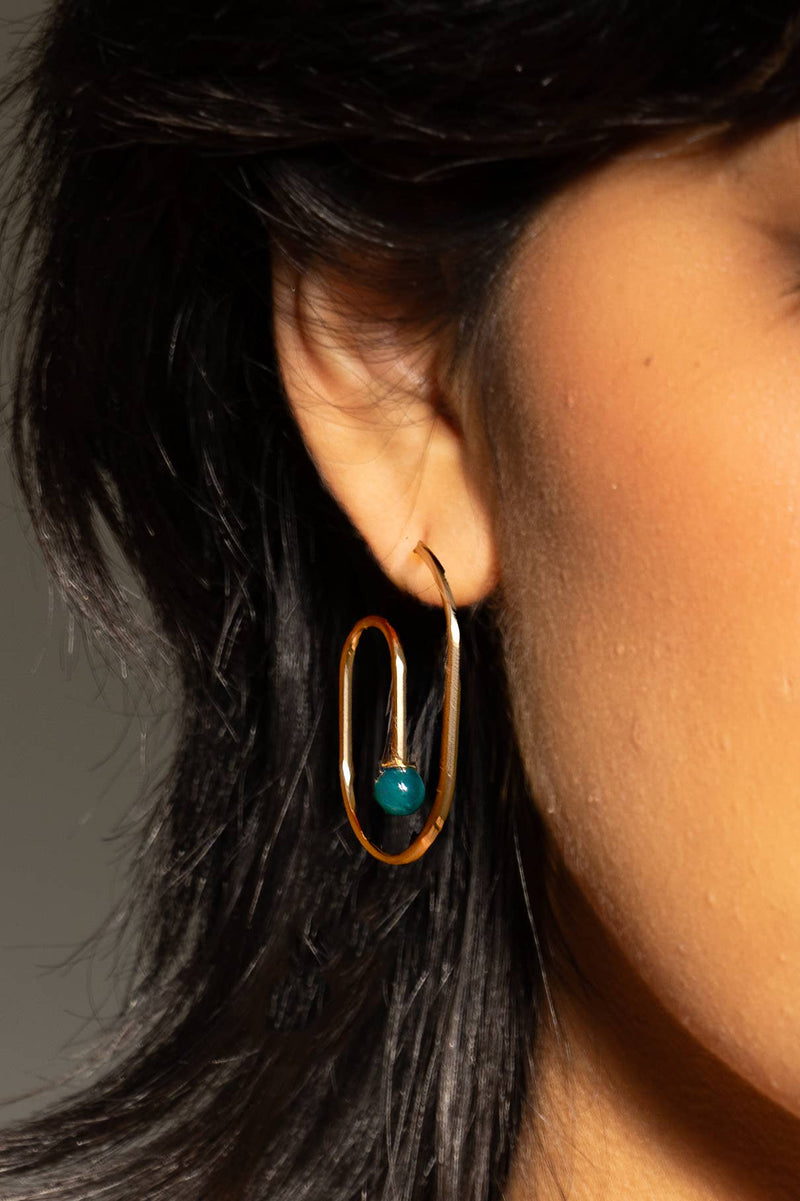Swirl Hoops - 18K Gold Plated - Peter and June - Terra Cotta Gorge Co.