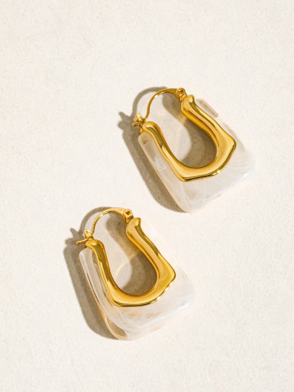Talia 18K Gold U - Shaped Boho Hoop Earring - Flânerie by MAIQ - Terra Cotta Gorge Co.