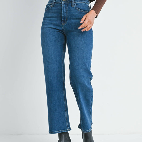 DARK FOG★Vintage Gemstone Ripple Drained Straight JeansDF48 Bottoms - Terra Cotta Gorge Co.
