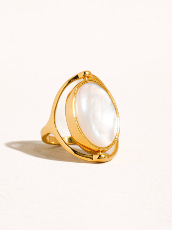 Violette 18K Gold Double - Sided Shell Ring - Flânerie by MAIQ - Terra Cotta Gorge Co.