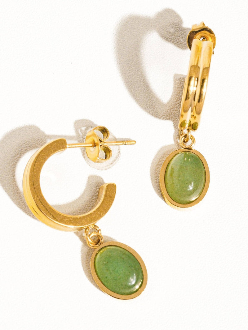 Whitnee Dainty Round Stone Dangle Earring - Flânerie by MAIQ - Terra Cotta Gorge Co.