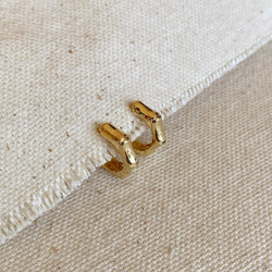 18k Gold Filled Bamboo Clicker Hoop Earrings - Terra Cotta Gorge Co.