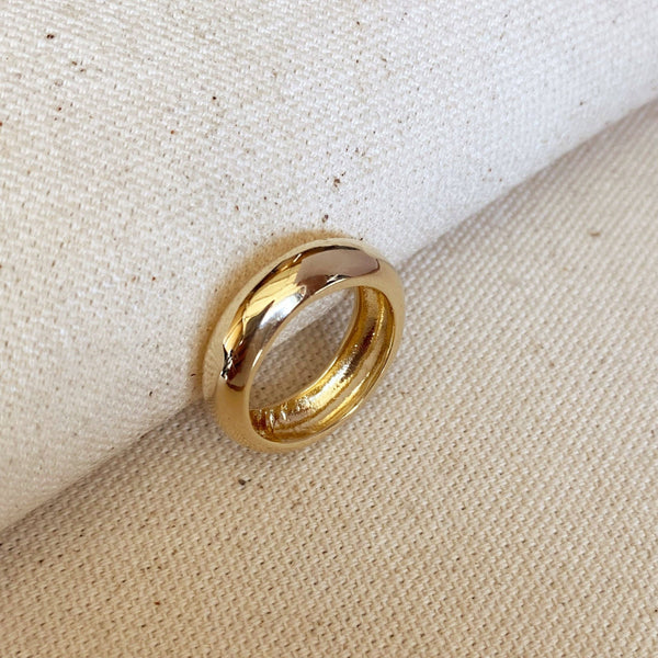 18k Gold Filled Chunky Rounded Band Ring - GoldFi - Terra Cotta Gorge Co.