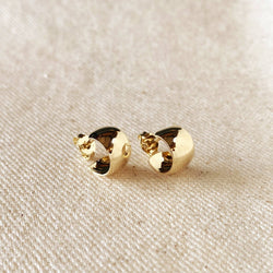 18k Gold Filled Half Open Stud Earrings - Terra Cotta Gorge Co.