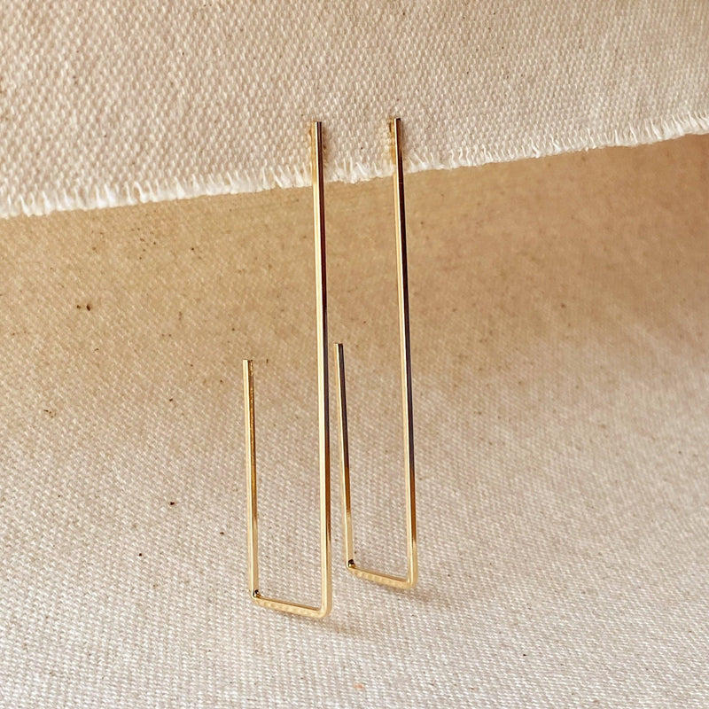18k Gold Filled Rectangle Shaped Earrings - Terra Cotta Gorge Co.