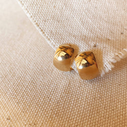 18k Gold Filled Small Chunky Clicker Hoop Earrings - Terra Cotta Gorge Co.