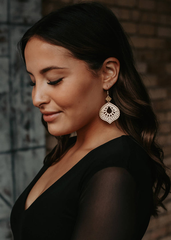 Gold Geometric Dangle Earrings