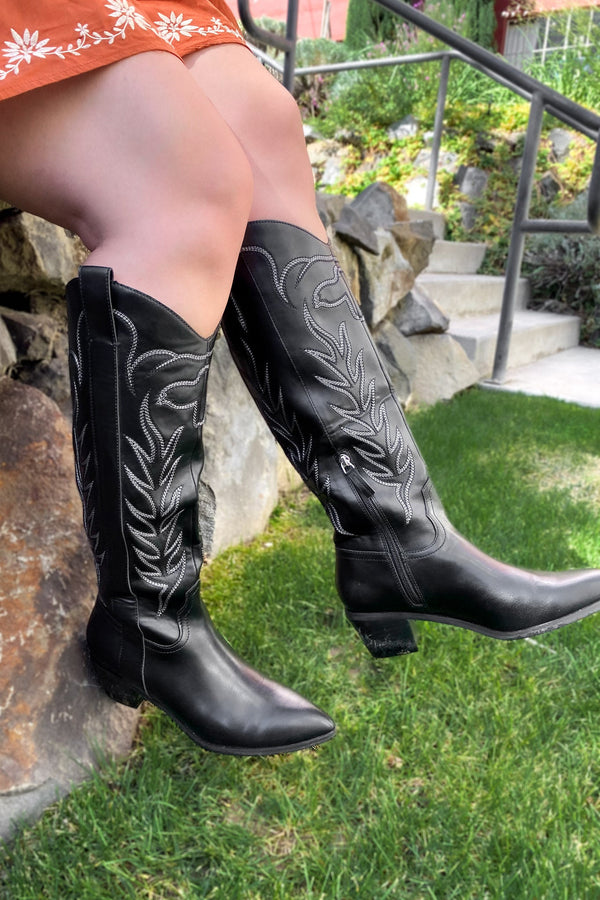 Charolette Black Cowgirl Boots - mi.im - Terra Cotta Gorge Co.