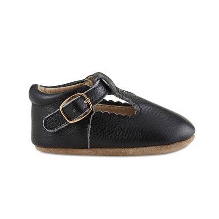 Black Soft-Soled Leather Baby Mary Janes - Terra Cotta Gorge Co.