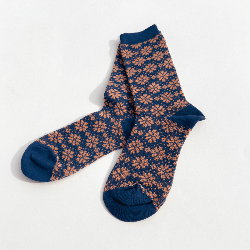 Blue Knit Socks - Denim & Daisy - Terra Cotta Gorge Co.