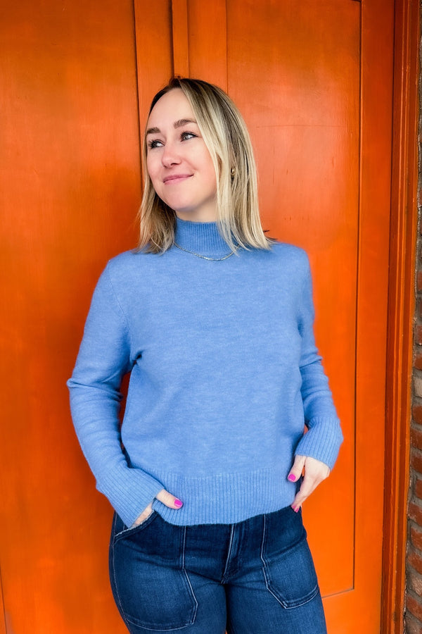 Blue Pull Over Sweater - Be Cool - Terra Cotta Gorge Co.