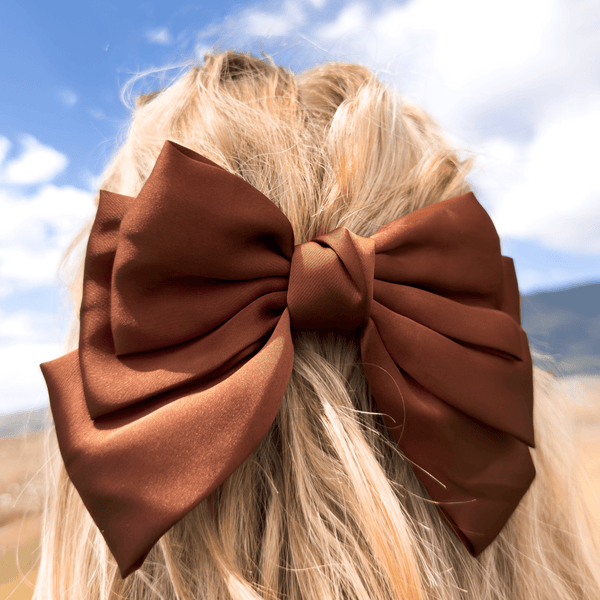 Charlotte Satin Hair Bow - Terra Cotta Gorge Co.