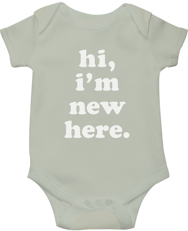 Hi I'm New Here Onesie Baby Bodysuit