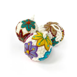 Embroidered Wool Ball Ornament - Ornaments 4 Orphans - Terra Cotta Gorge Co.