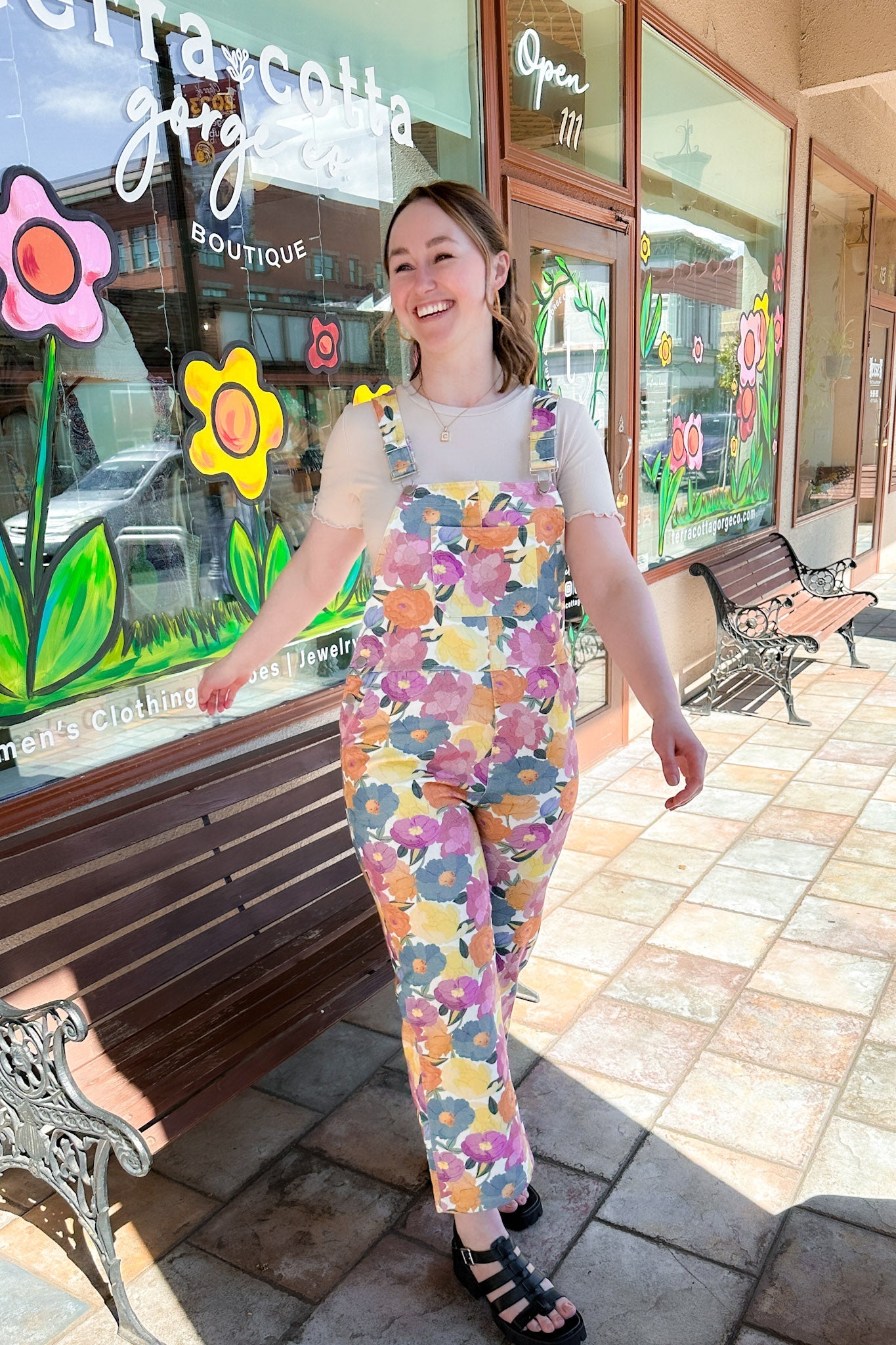 Overall - Gorge Terra Bottoms Cotta Jumpsuit - Floral