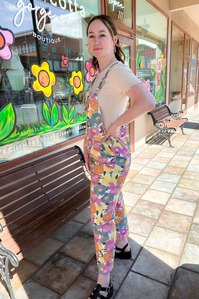 Floral Overall Jumpsuit - Storia - Terra Cotta Gorge Co.