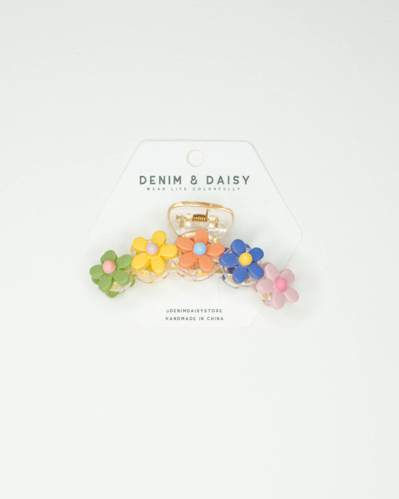 Flower Rainbow Hair Claw - Denim & Daisy - Terra Cotta Gorge Co.