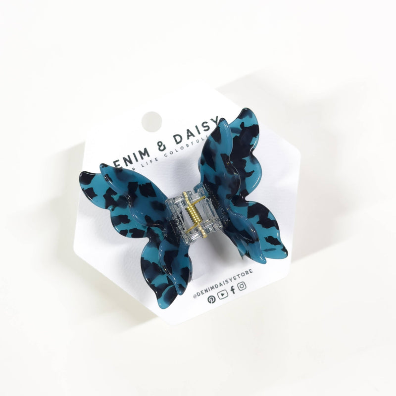 Flutter Hair Claw - Denim & Daisy - Terra Cotta Gorge Co.