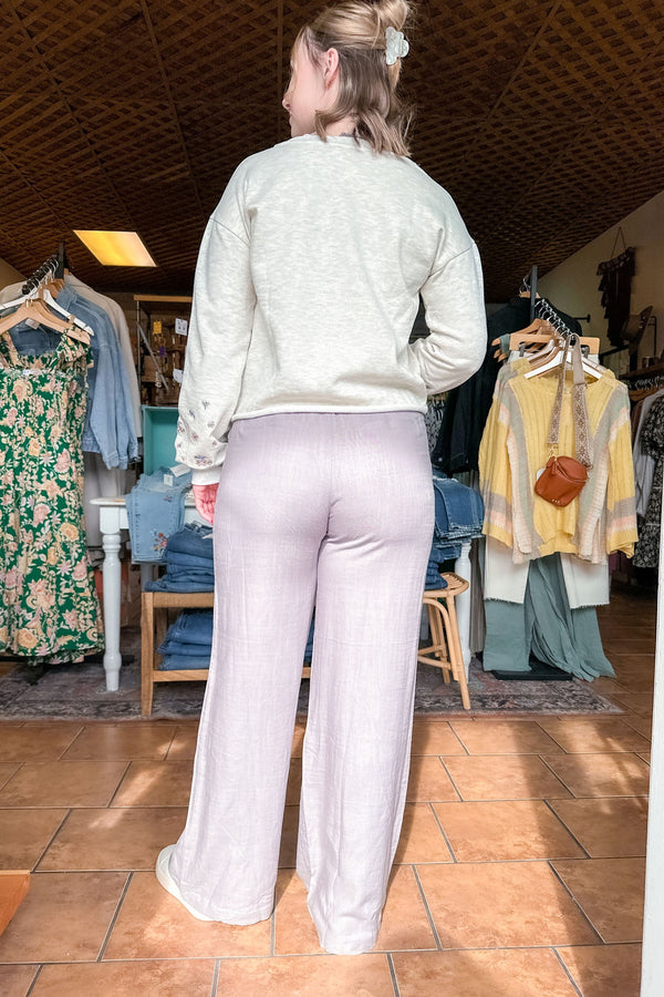 Grey Linen Pant With Pocket Detail - Wishlist - Terra Cotta Gorge Co.