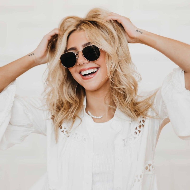 Hailey Hexagon Frame Sunglasses - Terra Cotta Gorge Co.