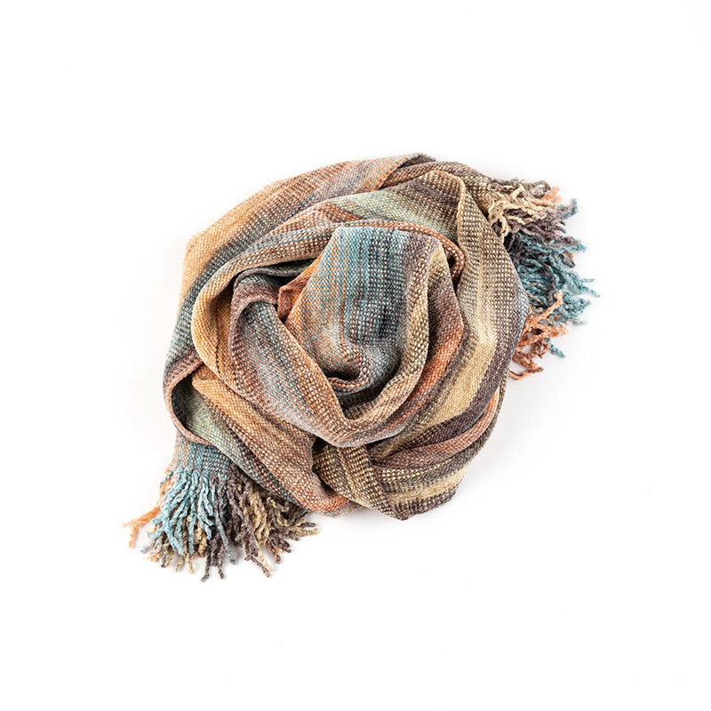 Handwoven Bamboo Chenille Scarf - Altiplano - Terra Cotta Gorge Co.