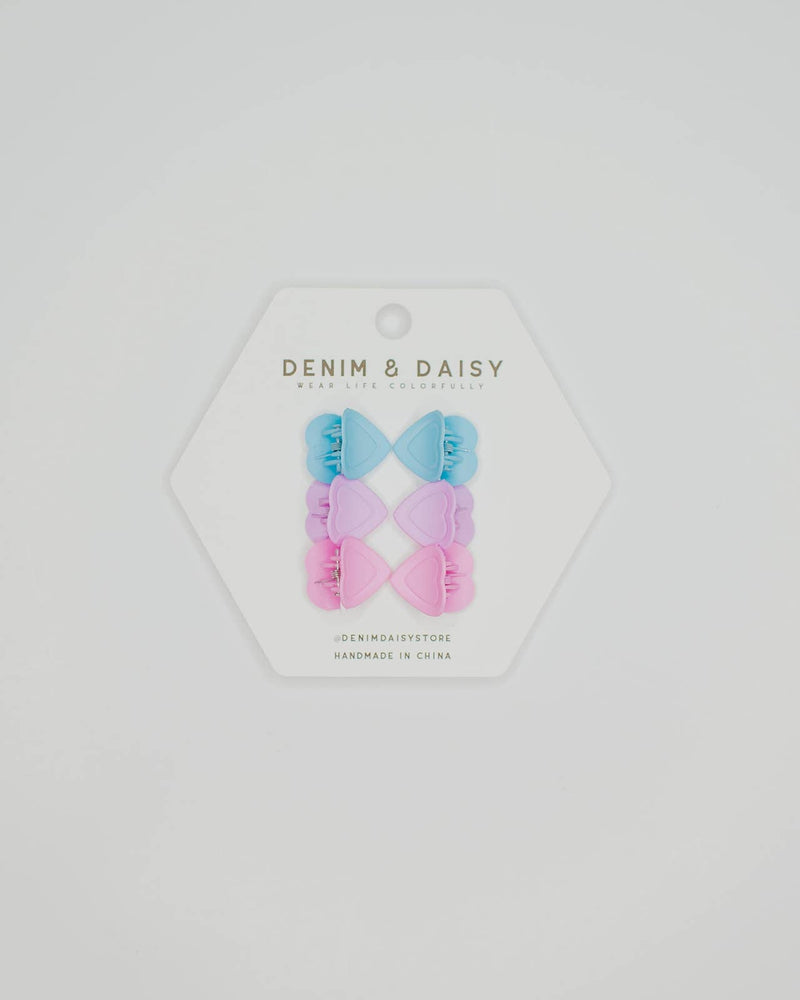 Mini Heart Clips in Purple - Denim & Daisy - Terra Cotta Gorge Co.