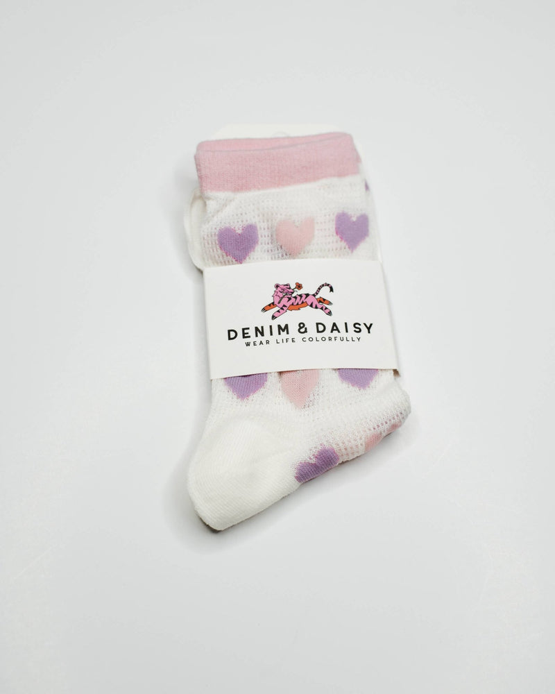 Peekaboo Heart Socks - Denim & Daisy - Terra Cotta Gorge Co.
