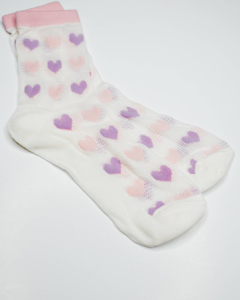 Peekaboo Heart Socks - Denim & Daisy - Terra Cotta Gorge Co.