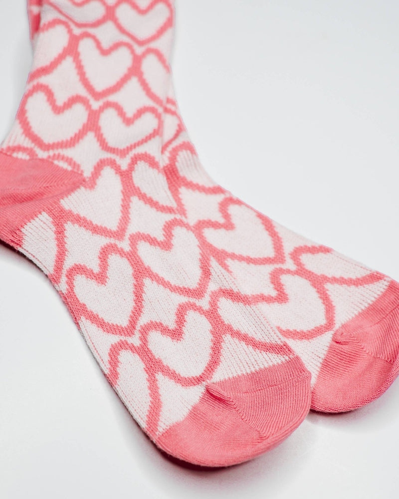 Pink Heart Socks - Denim & Daisy - Terra Cotta Gorge Co.