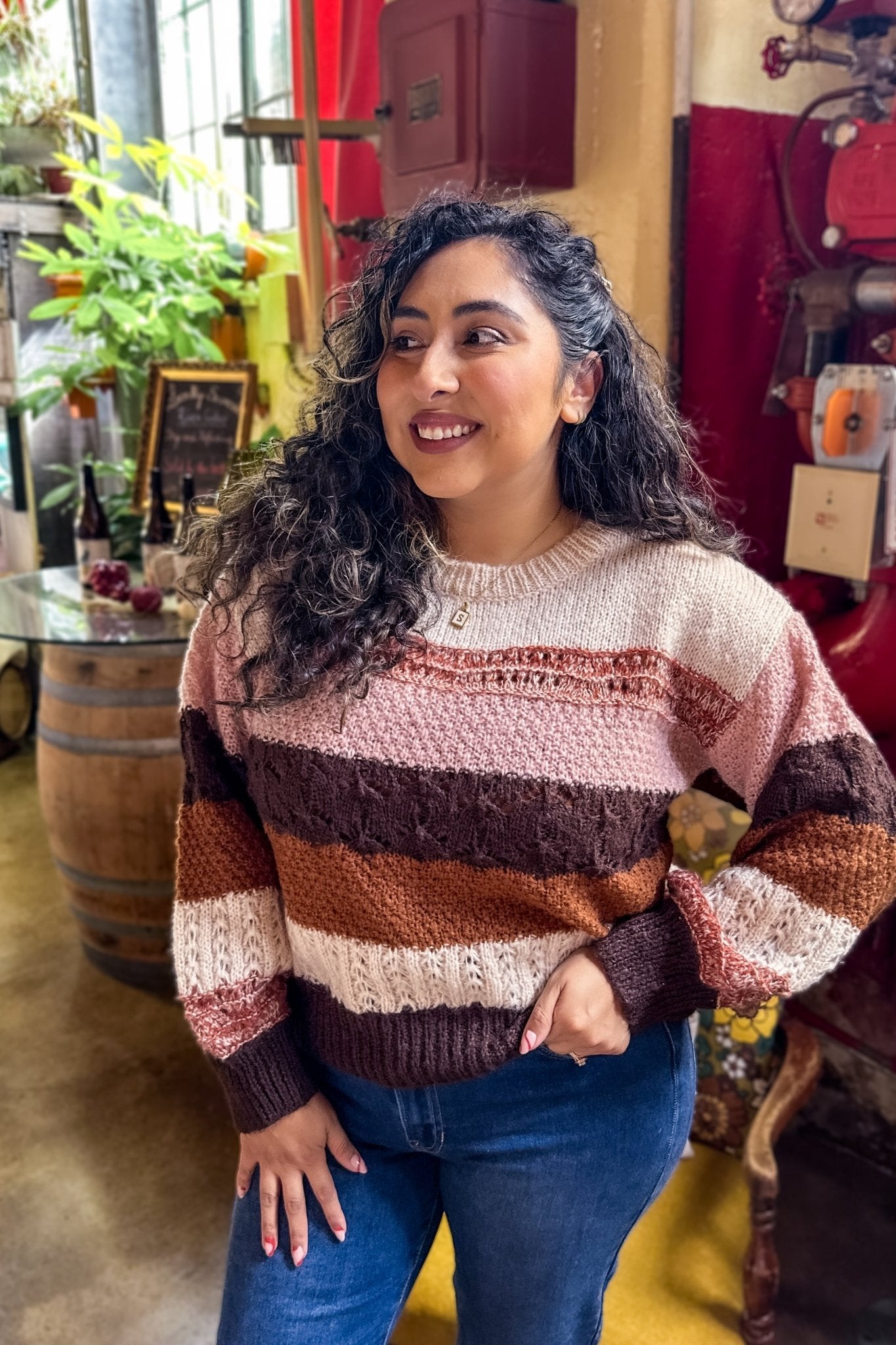 Rust colored sweater plus size store