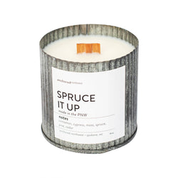 Spruce It up Wood Wick Rustic Farmhouse Soy Candle - Terra Cotta Gorge Co.