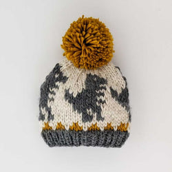T-Rex Knit Beanie Hat: L (2-6 years) - Huggalugs - Terra Cotta Gorge Co.