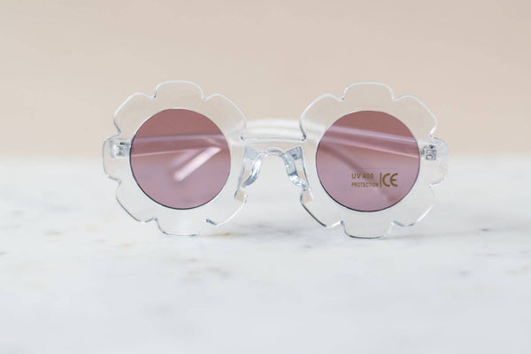 Toddler & Kid Daisy Sunglasses - Clear - Babeehive Goods - Terra Cotta Gorge Co.