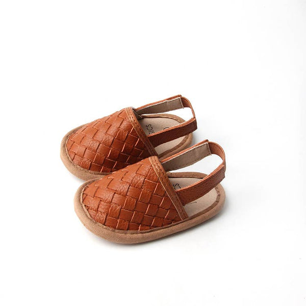 Woven Leather Baby Sandals - Terra Cotta Gorge Co.